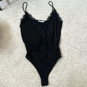 Black lace bodysuit